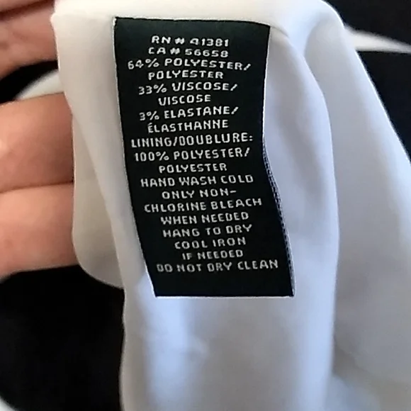 Lauren Ralph Lauren Size 12 Black and White Dress - Picture 5 of 6